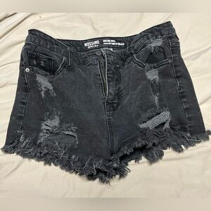 Mossimo Black Distressed Jean Shorts